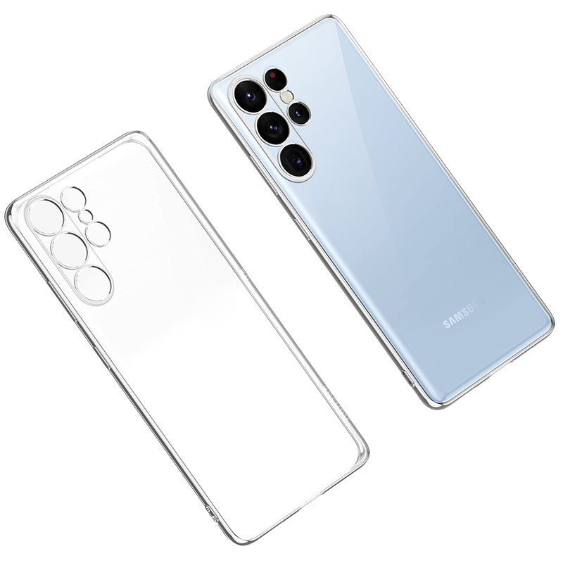SULADA TPU Phone Case for Samsung Galaxy S23 Ultra Electroplating Straight Edge Clear Phone Cover SULADA TPU Phone Case for Samsung Galaxy S23 Ultra Electroplating Straight Edge Clear Phone Cover